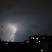 Молния, вид из моего окна. A lightning, the view from my window., Луганск