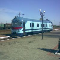 Элитный поезд ЖД работников (вид с боку), Снигиревка