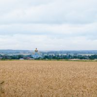 Вид с дороги на Михайловскую церковь в пгт Млынив, Млинов