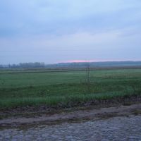 Панорама с дороги на с. Знобь-Трубчевская на восходе солнца, Знобь-Новгородское
