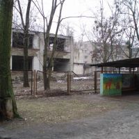 the view of dilapidated childrens hospital, Боровая