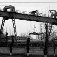 The tower crane on the Kharkiv coking plant - баштовий кран на Харківському коксовому заводі, Боровая