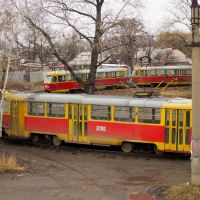 3th on the trams circle Novozhanovo - 3-й на кругу зупинка "Новожаново", Боровая