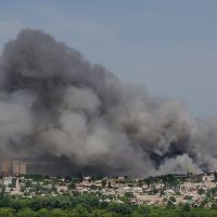 Лесной пожар под Купянском, Купянск
