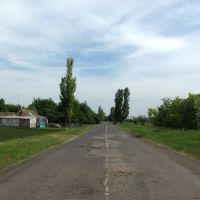 Вїзд з північної сторони селища Високопілля, Высокополье