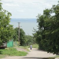 улица спускается к Днепру, Нововоронцовка