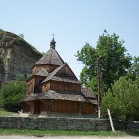 Каменец-Подольский - Крестовоздвиженская деревянная церковь на Карвасарах., Каменец-Подольский