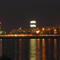 Khmelnitsky. Evening lights under South buh river. / Хмельницкий. Вечером на Южном Буге., Хмельницкий