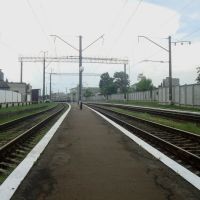 Станция Шепетовка. Вторая платформа. Вид в сторону Казатина, Шепетовка