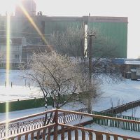 Зимнее утро, с видом на элеватор., Шпола