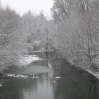 мост зимой, Борзна