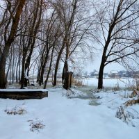 Река зимой, Борзна