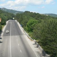 Main Crimean road Yalta-Sevastopol from Cabin roller, Кореиз