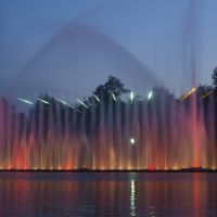 The evening show at the Fountain "Roshen", Винница