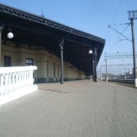 Станция Жмеринка. 1  платформа. Вид в сторону Котовска, Жмеринка