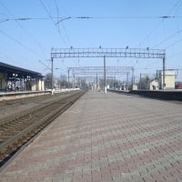 Станция Жмеринка. 2 и 3  платформа. Вид в сторону Котовска, Жмеринка