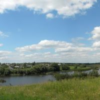 Панорама с красивым видом на речку / Panorama with a beautiful view of the river, Липовец