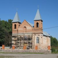 Church under construction in Pogrebishche, Погребище