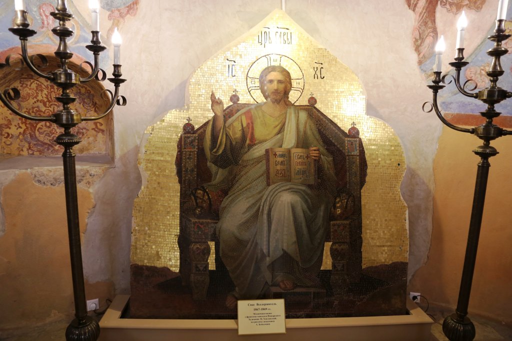 Мозаичная икона "Спас Вседержитель" Спасо-преображенского собора в Спасо-Ефимиевском монастыре, Суздаль
