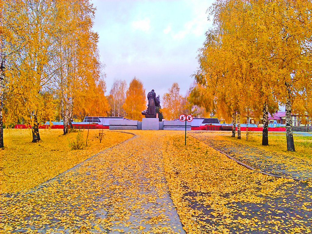 осень в городском саде, Топки