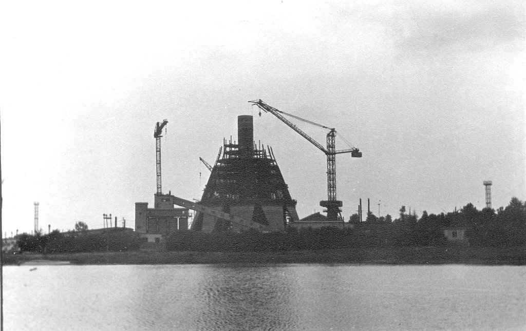 начало строительства телевышки в 1964г, Москва