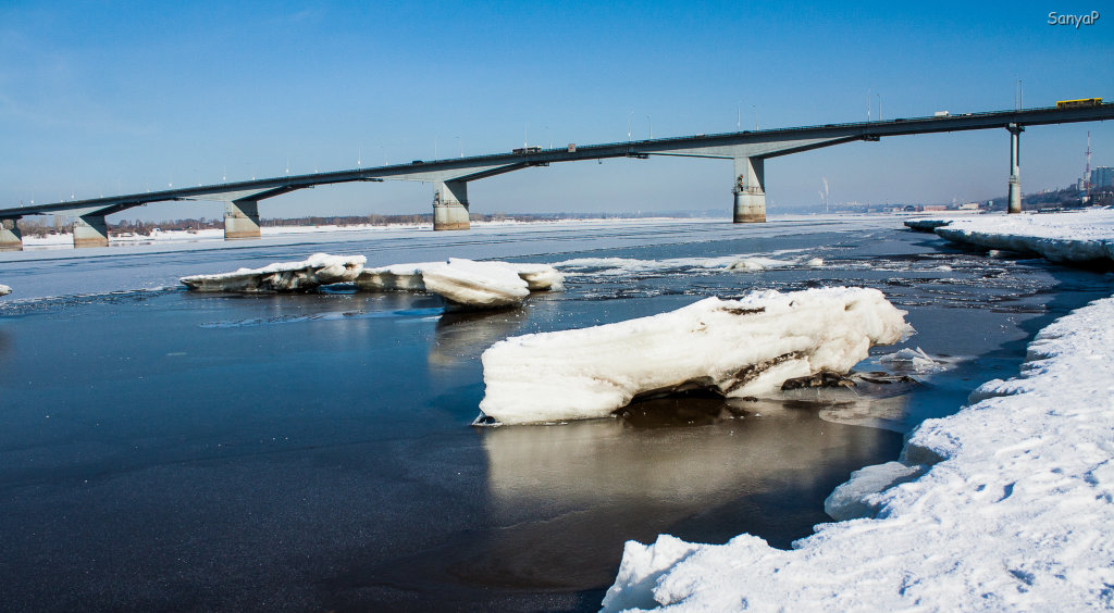 Автомобильный  мост  через  Каму., Пермь