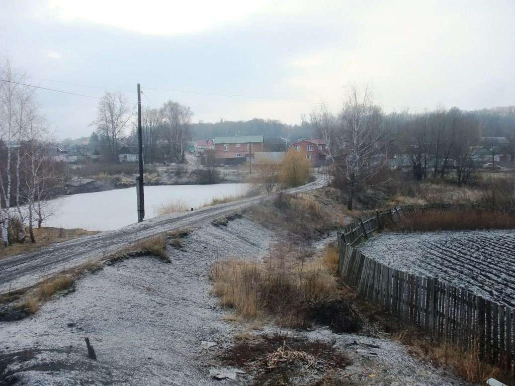  Замёрзший пруд в районе улицы Луговой, Болохово