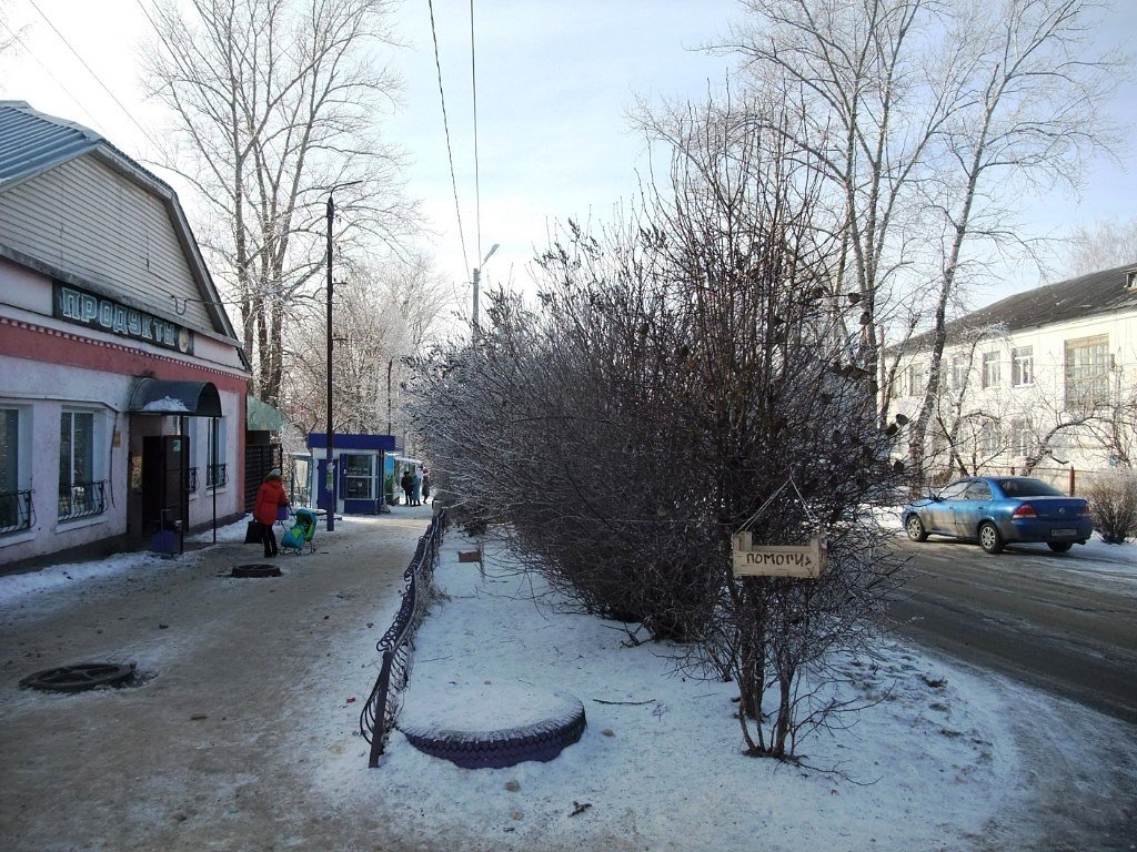  Улица Советская  - зимний пейзаж, Болохово