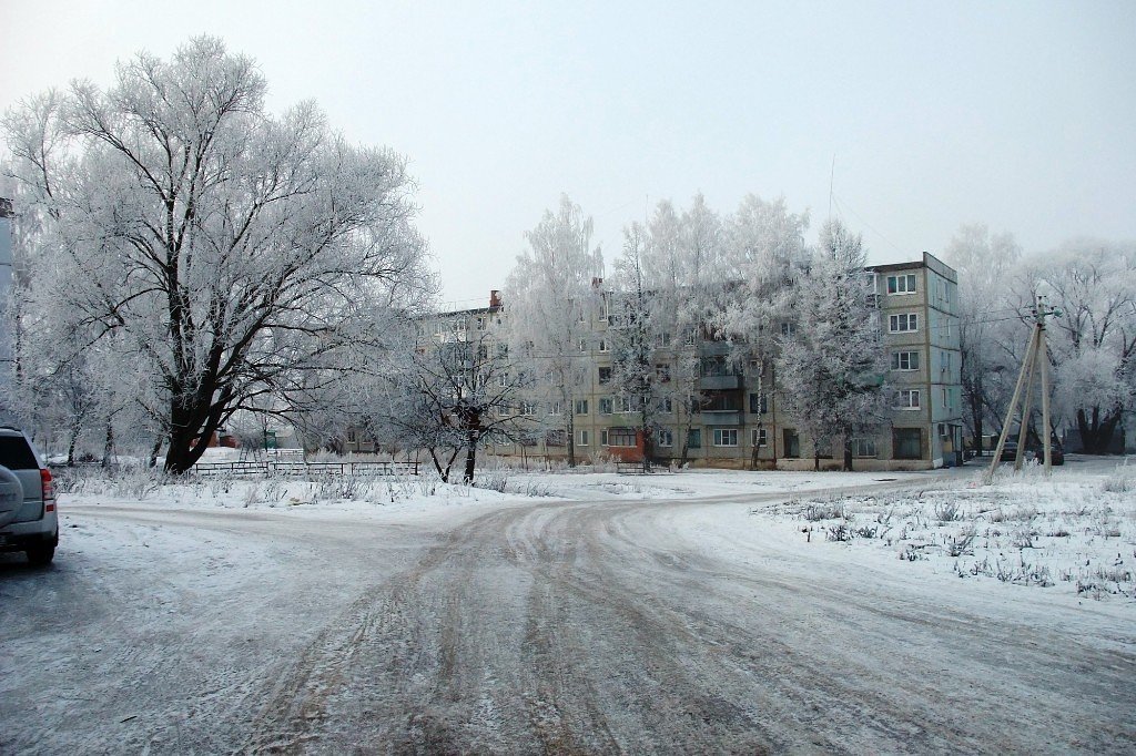 Улица Горняков - зимний пейзаж, Болохово