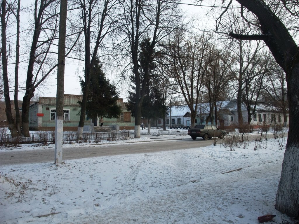 Улица Первомайская возле почты., Болохово