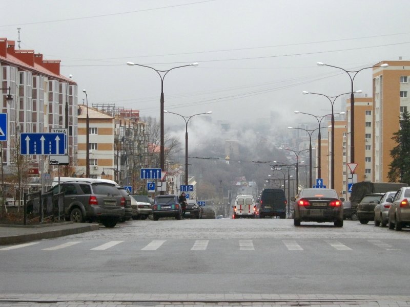 Проспект Ильича, вид с площади Ленина, Донецк