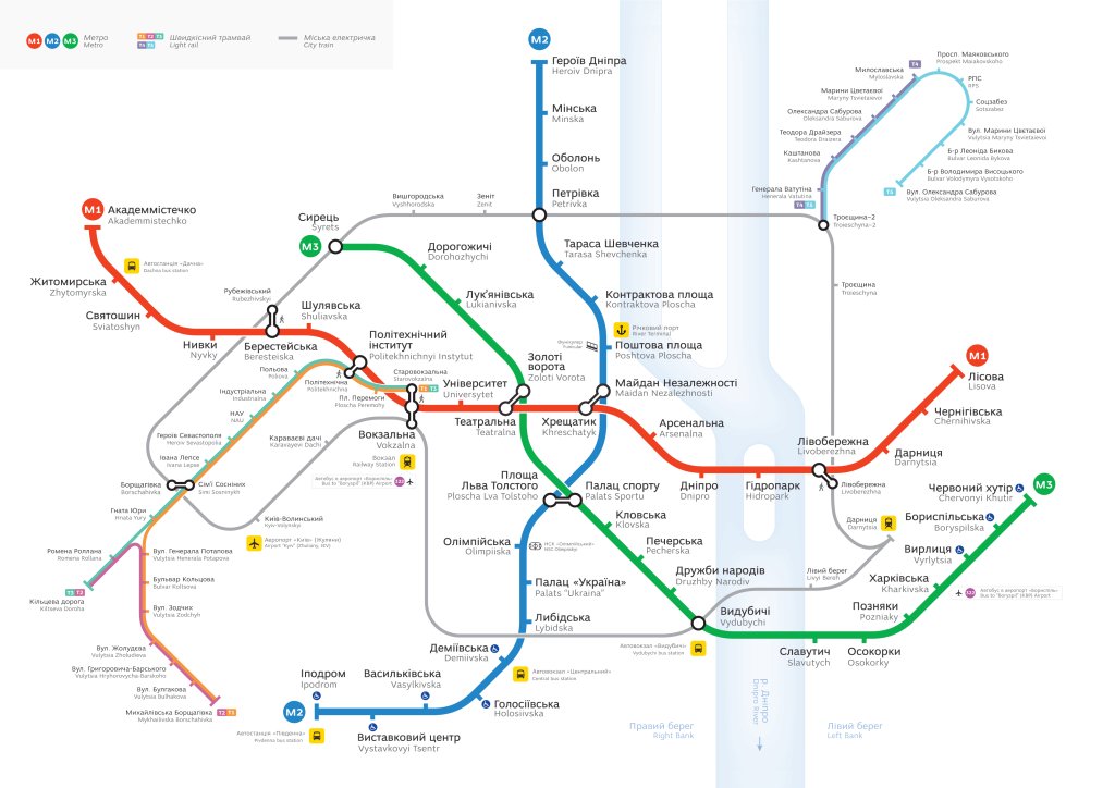 Карта метро, Киев