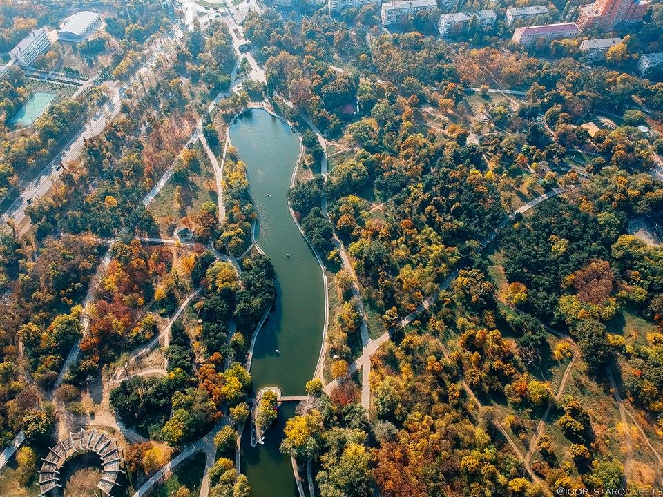 Парк Победы (вид сверху). фото из соц.сети, Одесса