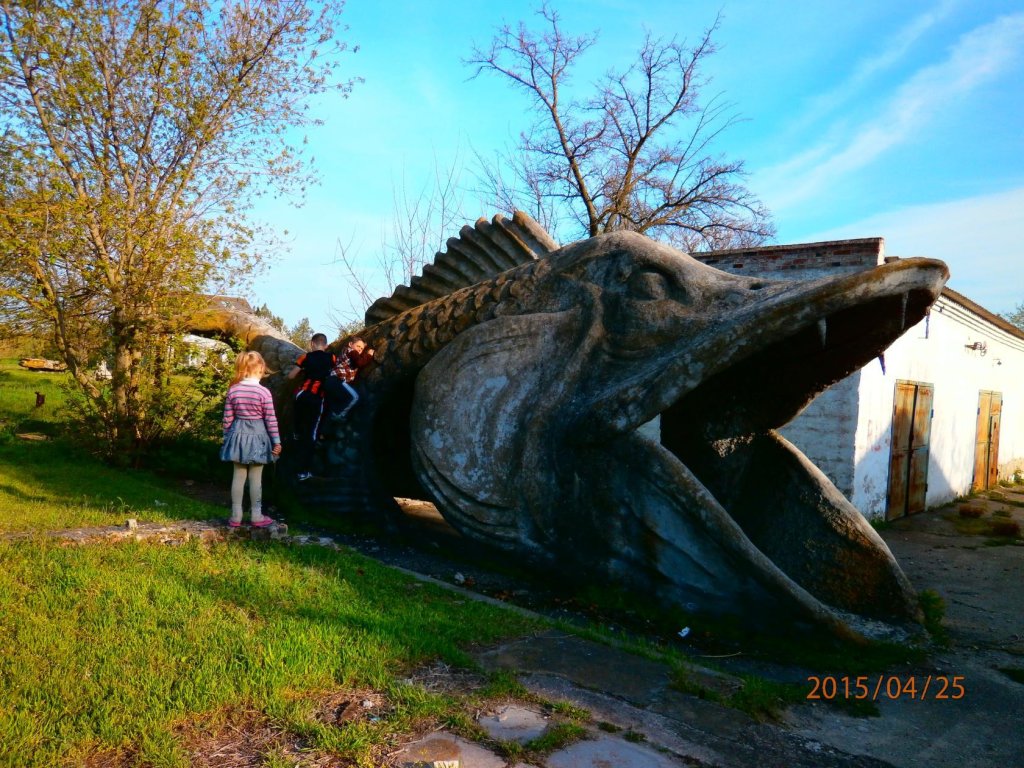 Бериславский район. Ольговка. Сказочная поляна. Огромный окунь., Берислав