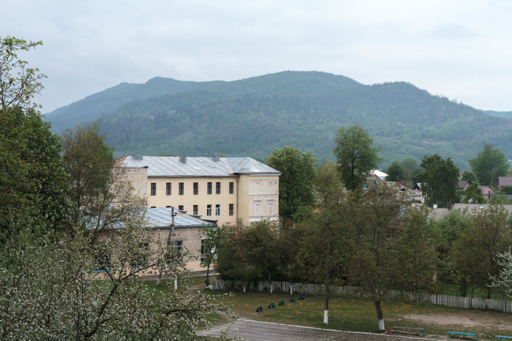 Vizhnitsa city, school, Вижница