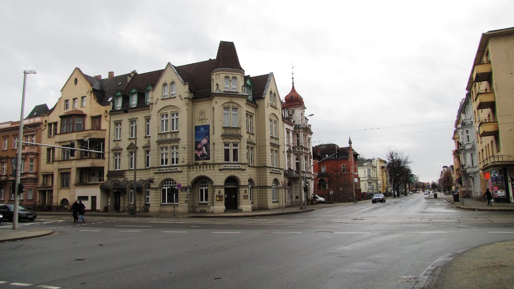 Hotel am Theater, Bahnhofstraße, Karl-Liebknecht-Straße, Котбус