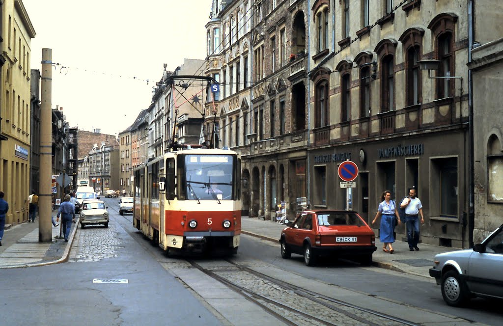 Tram + Trabant (juni 1991), Котбус