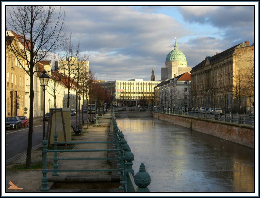 Der Stadtkanal, die Potsdamer Gracht, Потсдам