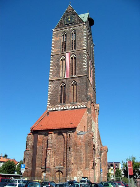 einsamer Kirchturm in Wismar, Висмар