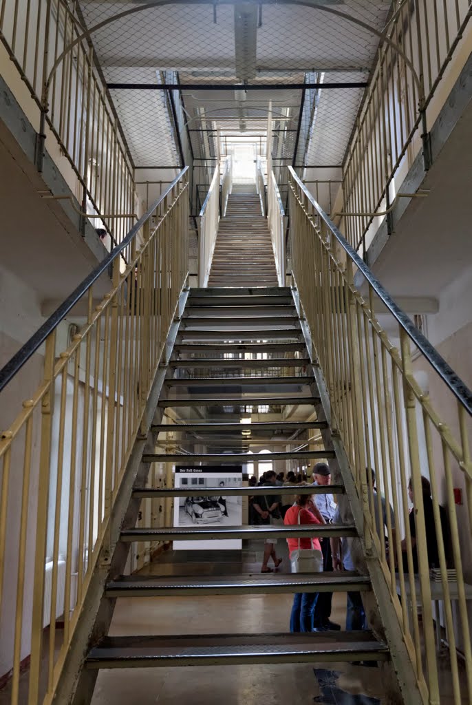 Stairway in Bautzen II , secret Stasi prison, now museum, Баутцен