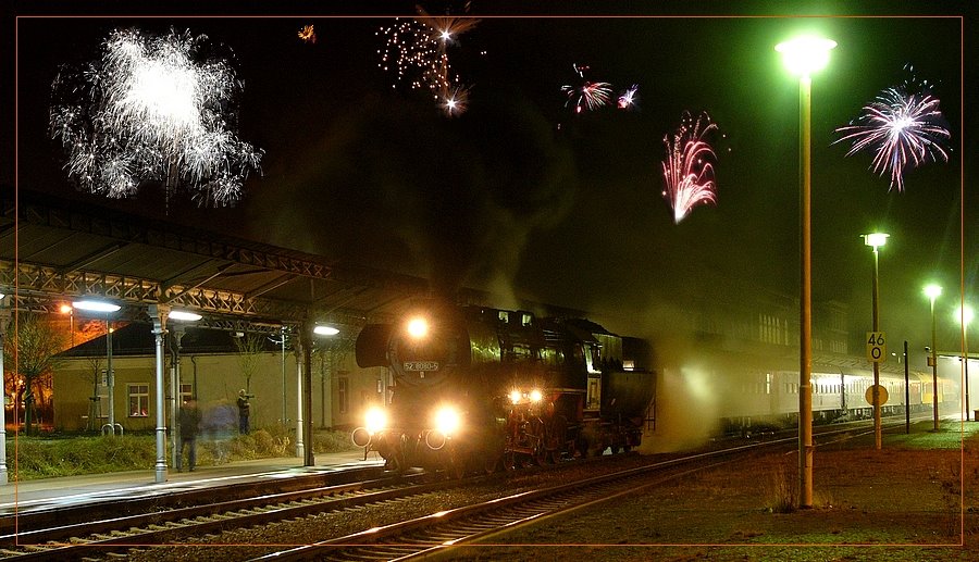 Neujahr in Bautzen mit Dampflokomotive, Баутцен