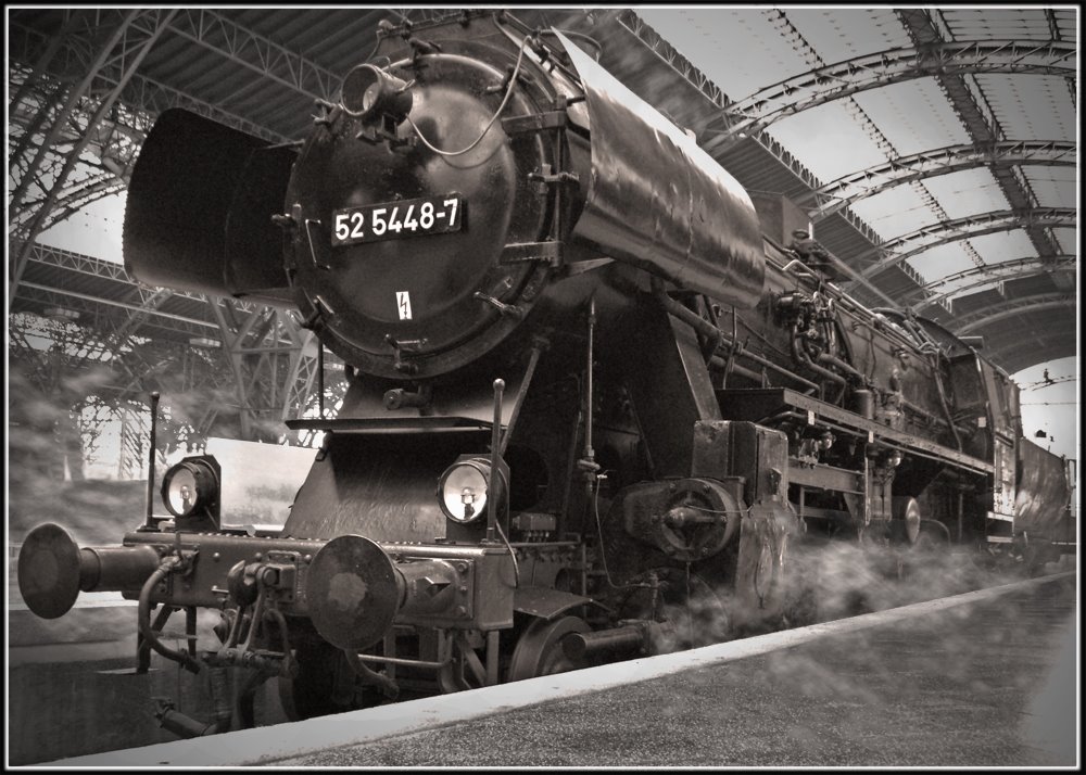 steam locomotive - Dampflok - Hauptbahnhof Leipzig, Лейпциг