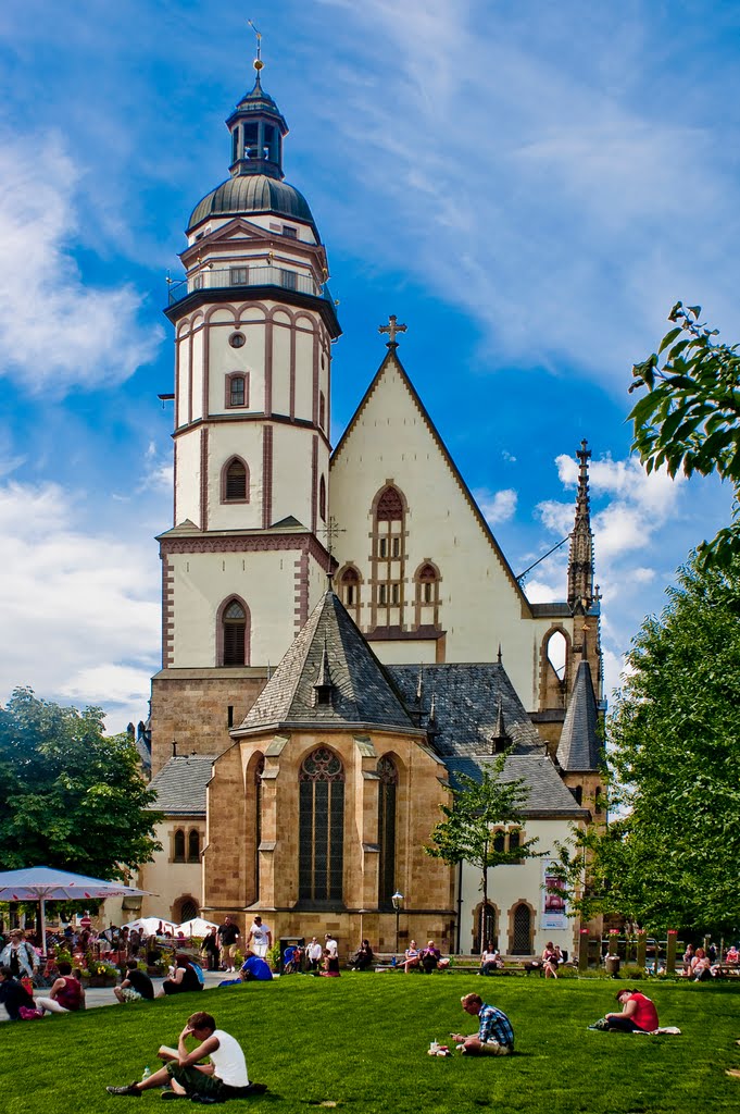 Die Thomaskirche in Leipzig., Лейпциг