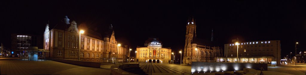 Theaterplatz nachts 180°, Хемниц