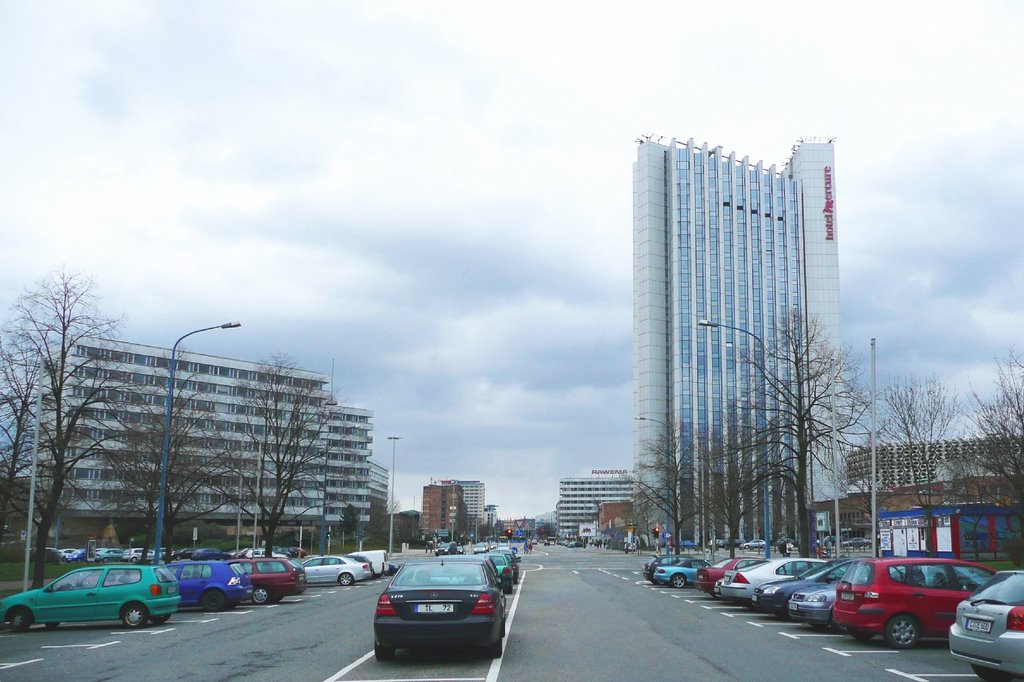 Chemnitz-Brückenstraße und Hotel "Mercure", Хемниц