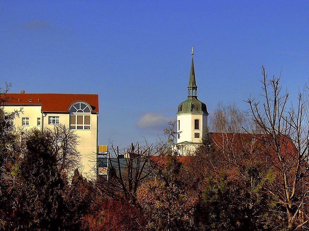Blick auf die Johanneskirche, Хойерсверда