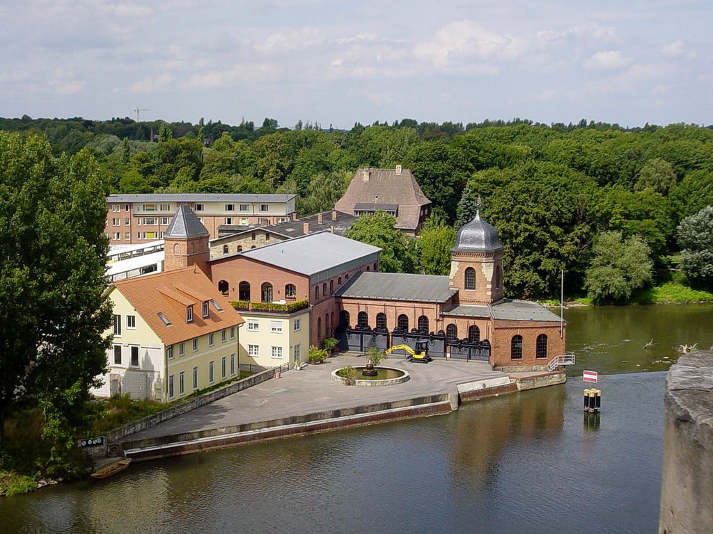 Blick zum Wasserwerk, 2008, Бернбург