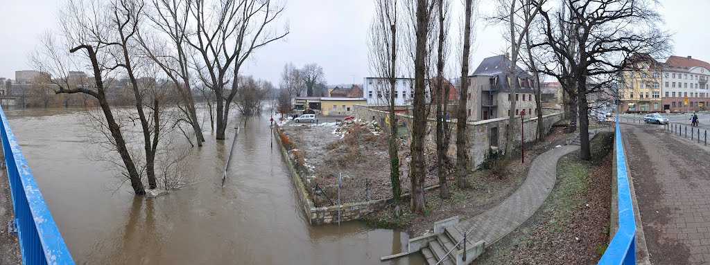 Saale-Hochwasser Januar 2011 in Weißenfels, Вейссенфельс