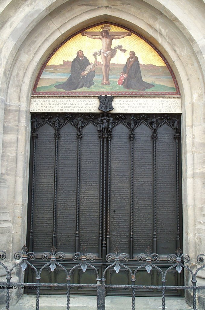 Tür des Hauptportals der Schlosskirche in Wittenberg, Виттенберг