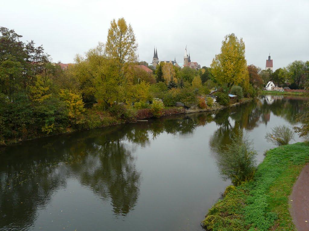 Germany_Saxony-Anhalt_Merseburg_reflection on the Saale river_P1100589.JPG, Мерсебург